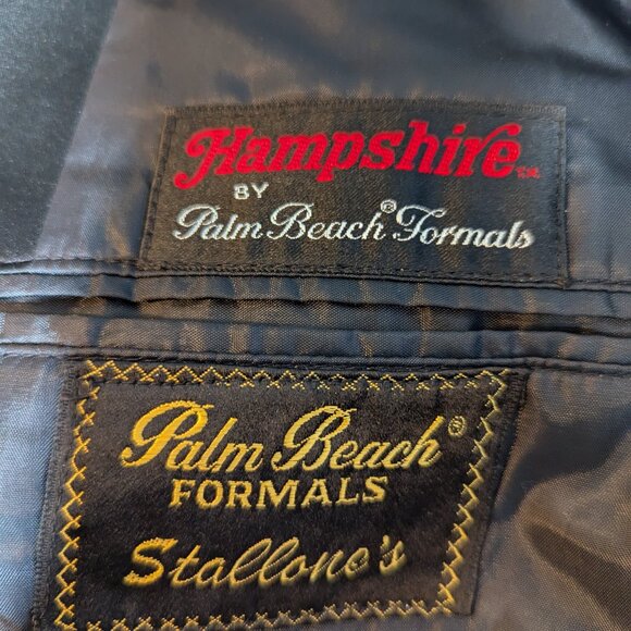 Vintage Hampshire by Palm Beach Formals Black Men's 4 Piece Tuxedo Set Size 43R - Picture 7 of 16